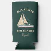 Nautical Crew Cousins Boot Trip Matching Seltzer Blikjeskoeler (Voorkant)