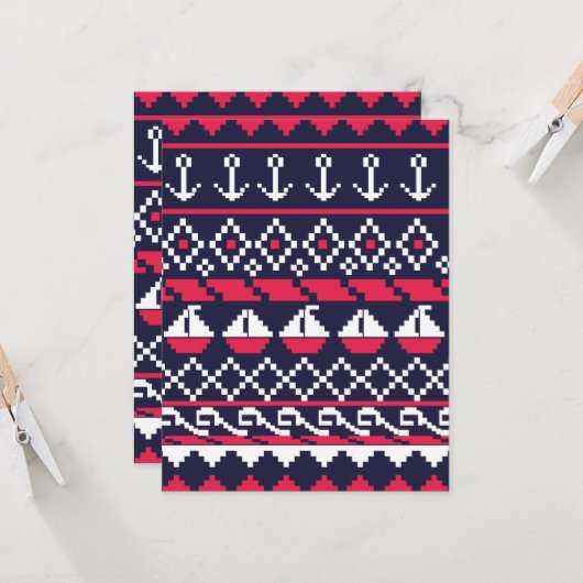 Nautical Cross stitch (Voorkant / Achterkant in situ)