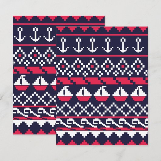 Nautical Cross stitch (Voorkant / Achterkant)