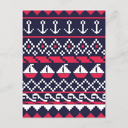 Nautical Cross stitch Informatiekaartje (Voorkant)