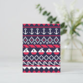 Nautical Cross stitch Informatiekaartje (Staand voorkant)