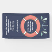 Nautical Cruise Decor Stateroom Deurbord Spandoek (Horizontaal)