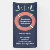 Nautical Cruise Decor Stateroom Deurbord Spandoek (Verticaal)