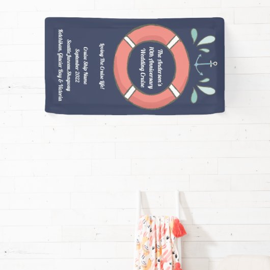 Nautical Cruise Decor Stateroom Deurbord Spandoek (Insitu)