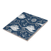Nautical Cruise Seamless Pattern Tegeltje (Zijkant)