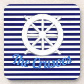 Nautical Custom bij verzendwiel Bier Onderzetter (Voorkant)