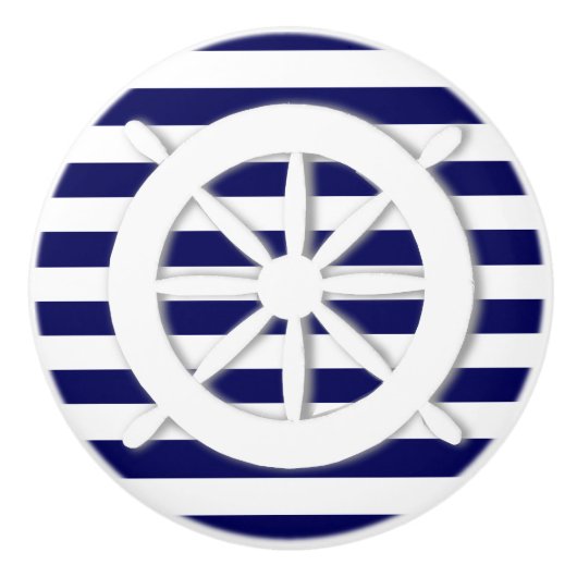 Nautical Custom bij verzendwiel Keramische Knop (Voorkant)