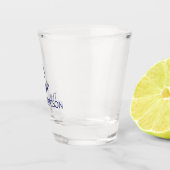 Nautical Custom Boat Name marvy blue anchor Shot Glas (Rechts)