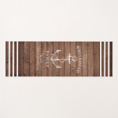 Nautical Custom Familie Anker Bruin Hout Yogamat (Voorkant (horizontaal))