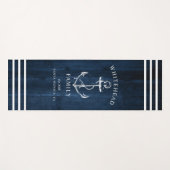 Nautical Custom Familie Anker Marine Blauw Hout Yogamat (Voorkant (horizontaal))