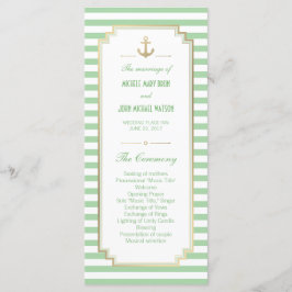 Nautical Custom Mint White Program Rack-Kaarten Programmakaart
