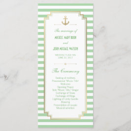 Nautical Custom Mint White Program Rack-Kaarten Programmakaart