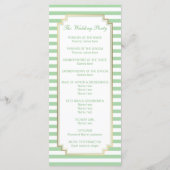 Nautical Custom Mint White Program Rack-Kaarten Programmakaart (Achterkant)