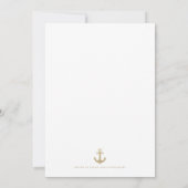 Nautical Custom Mint White Vrijgezellenfeest nodig Kaart (Achterkant)