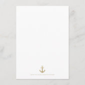 Nautical Custom Mint White Wedding Insert Kaart (Achterkant)