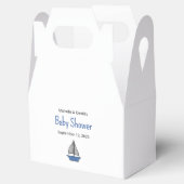 Nautical Cute Sailboat Boy Couples Baby Shower Bedankdoosjes (Geopend)