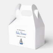 Nautical Cute Sailboat Boy Couples Baby Shower Bedankdoosjes (Voorkant Zijde)