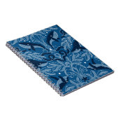 Nautical damask texture with walales, modern vinta notitieboek (Rechterzijde)