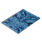 Nautical damask texture with walales, modern vinta notitieboek (Linkerzijde)