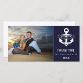 Nautical Dank je | Fotokaart Bedankkaart (Voorkant / Achterkant)