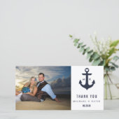 Nautical Dank je | Fotokaart Bedankkaart (Staand voorkant)