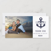 Nautical Dank je | Fotokaart Bedankkaart (Voorkant)
