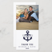 Nautical Dank je | Fotokaart Bedankkaart (Voorkant / Achterkant)
