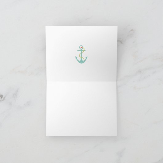 Nautical Dank je Notecard Bedankkaart (Binnen)