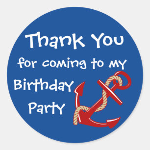 Nautical Dank je Ronde Sticker