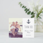 Nautical Dank je | Weddenschap Bedankkaart (Staand voorkant)