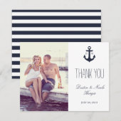 Nautical Dank je | Weddenschap Bedankkaart (Voorkant / Achterkant)