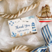 Nautical Dank U Baby shower Kaart