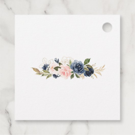 Nautical Dank u Label met Floral Anchor (Achterkant)