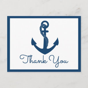 Nautical Dankjewel jullie marineanchor Wedding Bea Briefkaart