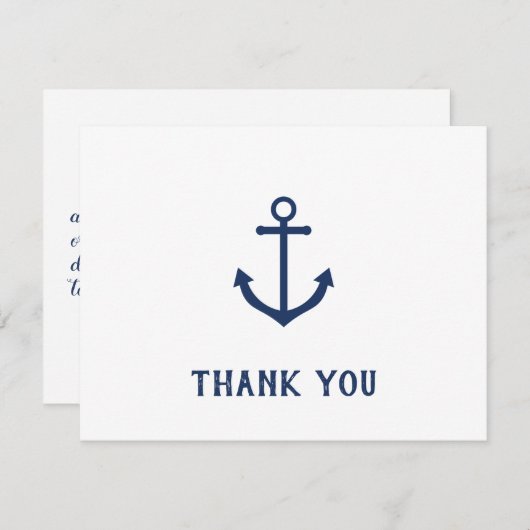 Nautical dankjewel notitie voor verjaardagscadeau  kaart (Voorkant / Achterkant)
