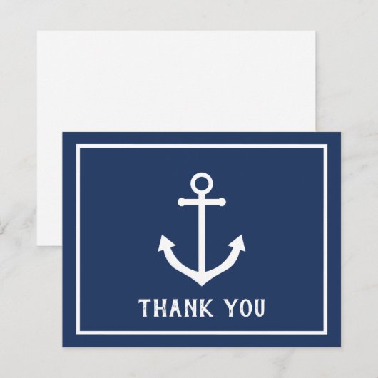 Nautical dankjewel notitie voor verjaardagscadeau  kaart (Voorkant / Achterkant)