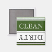 Nautical Dark GreenDishwasher Dirty Clean Magneet (Voorkant / Achterkant)