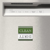 Nautical Dark GreenDishwasher Dirty Clean Magneet (Insitu (Vaatwasser))