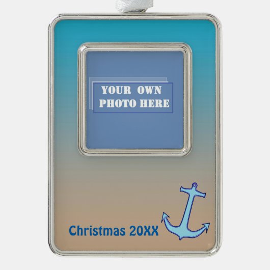 Nautical Dated Photo Ornament (Voorkant)