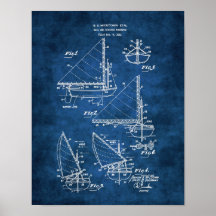 Nautical Decor Sailing Print #4 Cadeaut voor verko