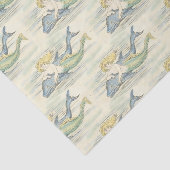 Nautical Decoupage van  Zeemeermin en Dolphin Tissuepapier (Detail)