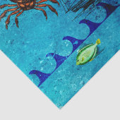  Nautical Deep Blue Zee Tissuepapier (Detail)