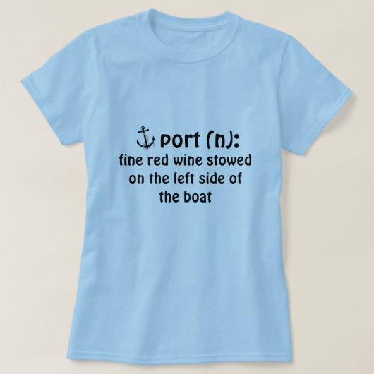 Nautical Definition of Port Wine T-shirt (Design voorkant)