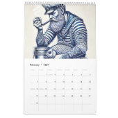 Nautical Delft Blauw – Vintage Zeiler Kalender (Feb 2027)