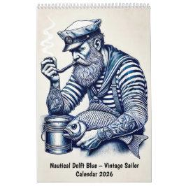 Nautical Delft Blue – Vintage Sailor Calendar Kalender