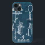 Nautical Detail blauwdruk IV iPhone 13 Hoesje<br><div class="desc">Kaarten en blauwdrukken</div>