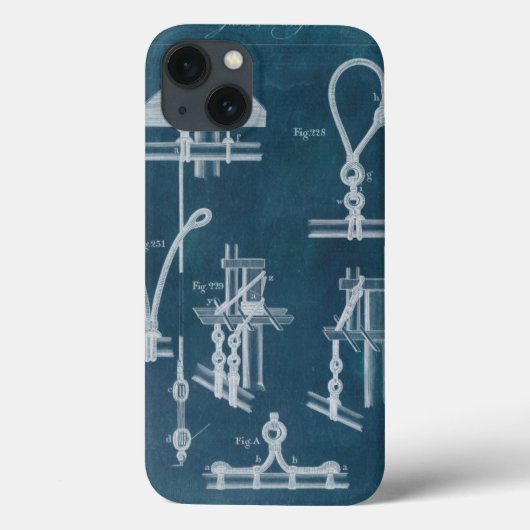Nautical Detail blauwdruk IV Case-Mate iPhone Case (Achterkant)