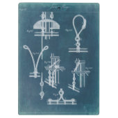 Nautical Detail blauwdruk IV Klembord (Achterkant)