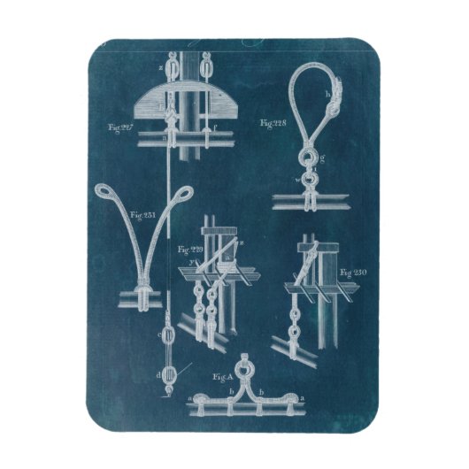 Nautical Detail blauwdruk IV Magneet (Verticaal)