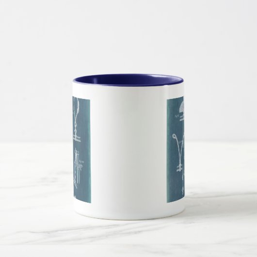 Nautical Detail blauwdruk IV Mok (Midden)